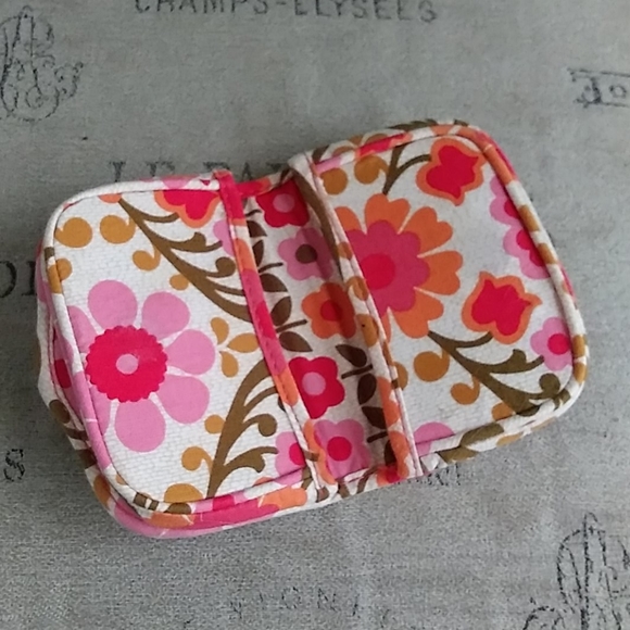 Vera Bradley Card Holder Orange & Pink - Picture 7 of 14